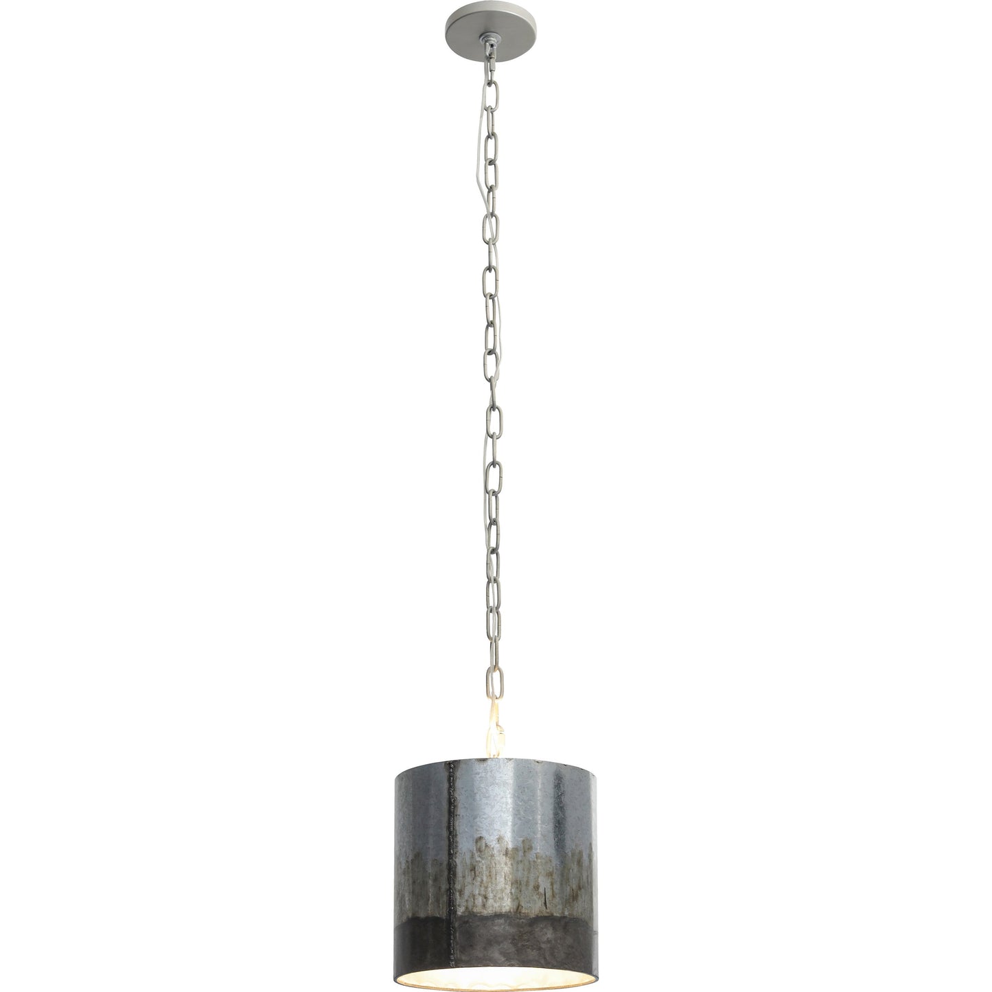001 SR-817633 | Primary Silo | Cannery Mini Pendant by Varaluz in ombre galvanized. Made from ombre galvanized in a modern style.