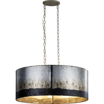 Cannery Oval Linear Pendant by Varaluz in ombre galvanized. Made from ombre galvanized in a modern style.