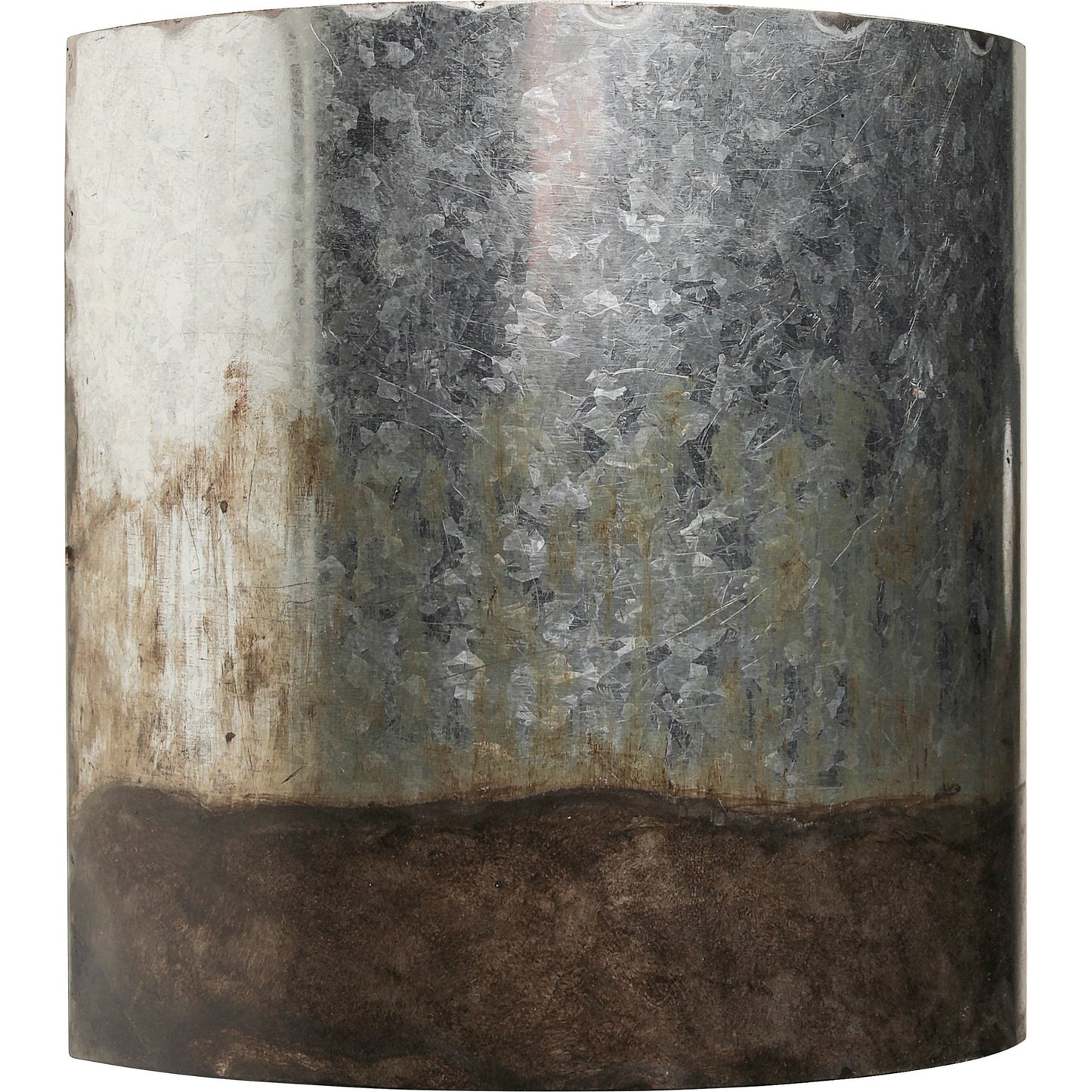 002 SR-817637 | Additional Silo | Cannery 1-Light Wall Sconce by Varaluz in ombre galvanized. Made from ombre galvanized in a modern style.