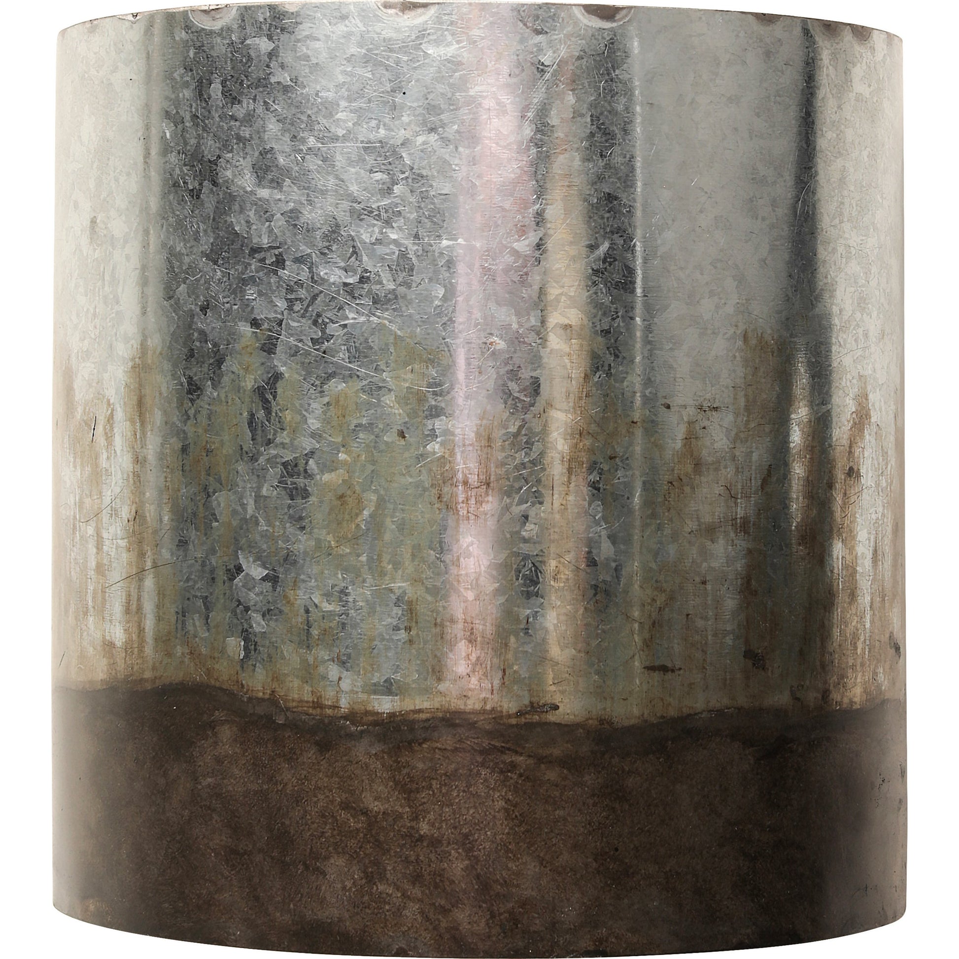 Cannery 1-Light Wall Sconce by Varaluz in ombre galvanized. Made from ombre galvanized in a modern style.