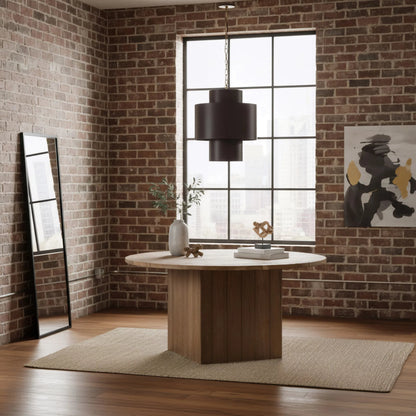 Cannery 4 Light Tall Pendant by Varaluz in bronze, brown. Made from galvanized steel in a unique style.