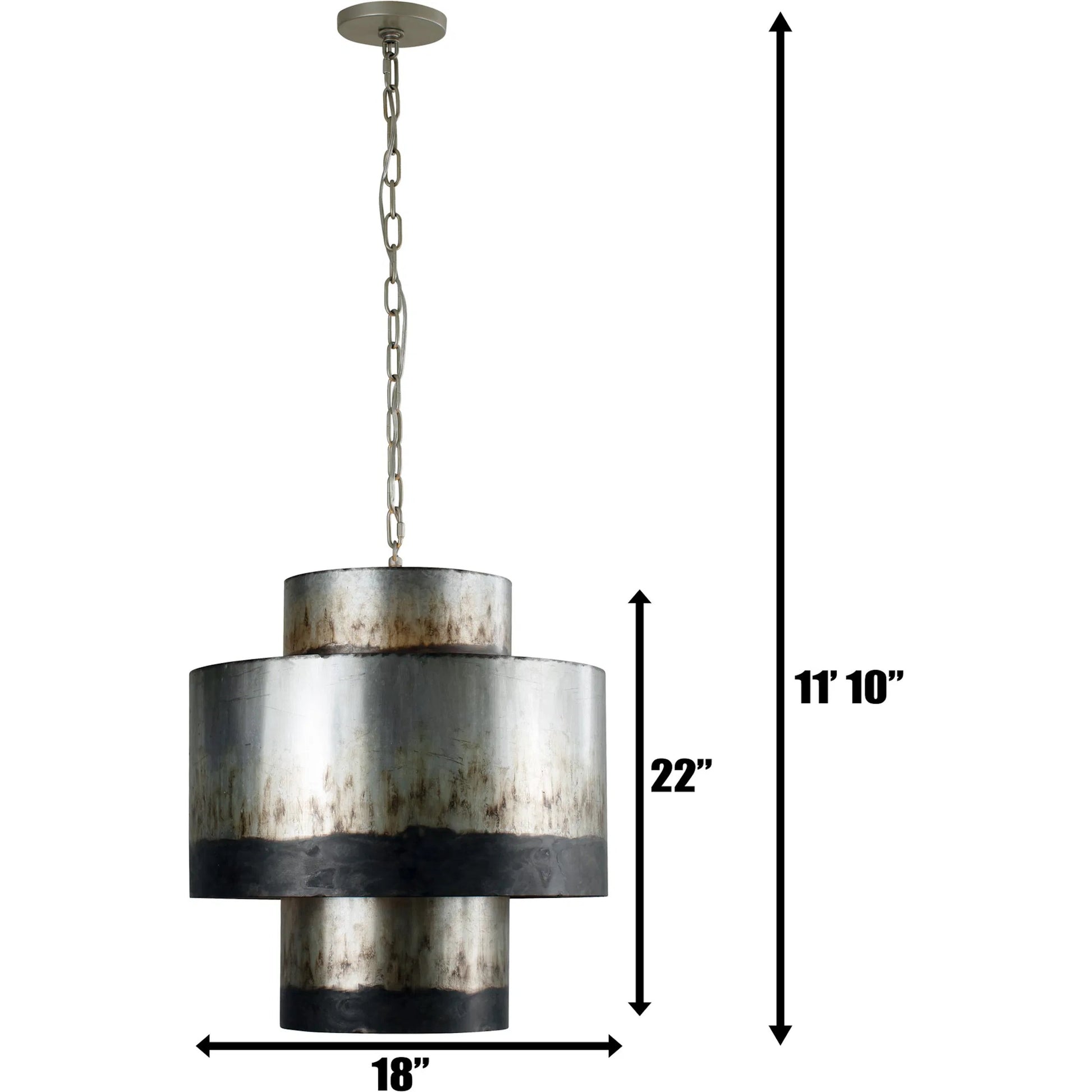 Cannery Tall Pendant by Varaluz in ombre galvanized. Made from ombre galvanized in a eclectic & global style.