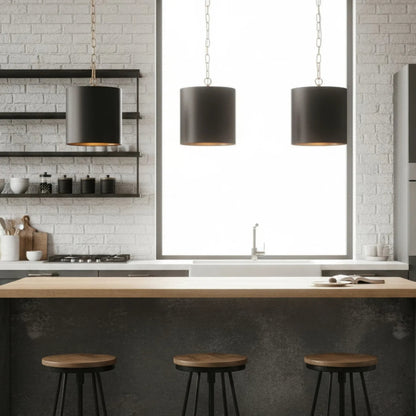 Cannery 1 Light Mini Pendant by Varaluz in bronze, brown. Made from galvanized steel in a unique style.