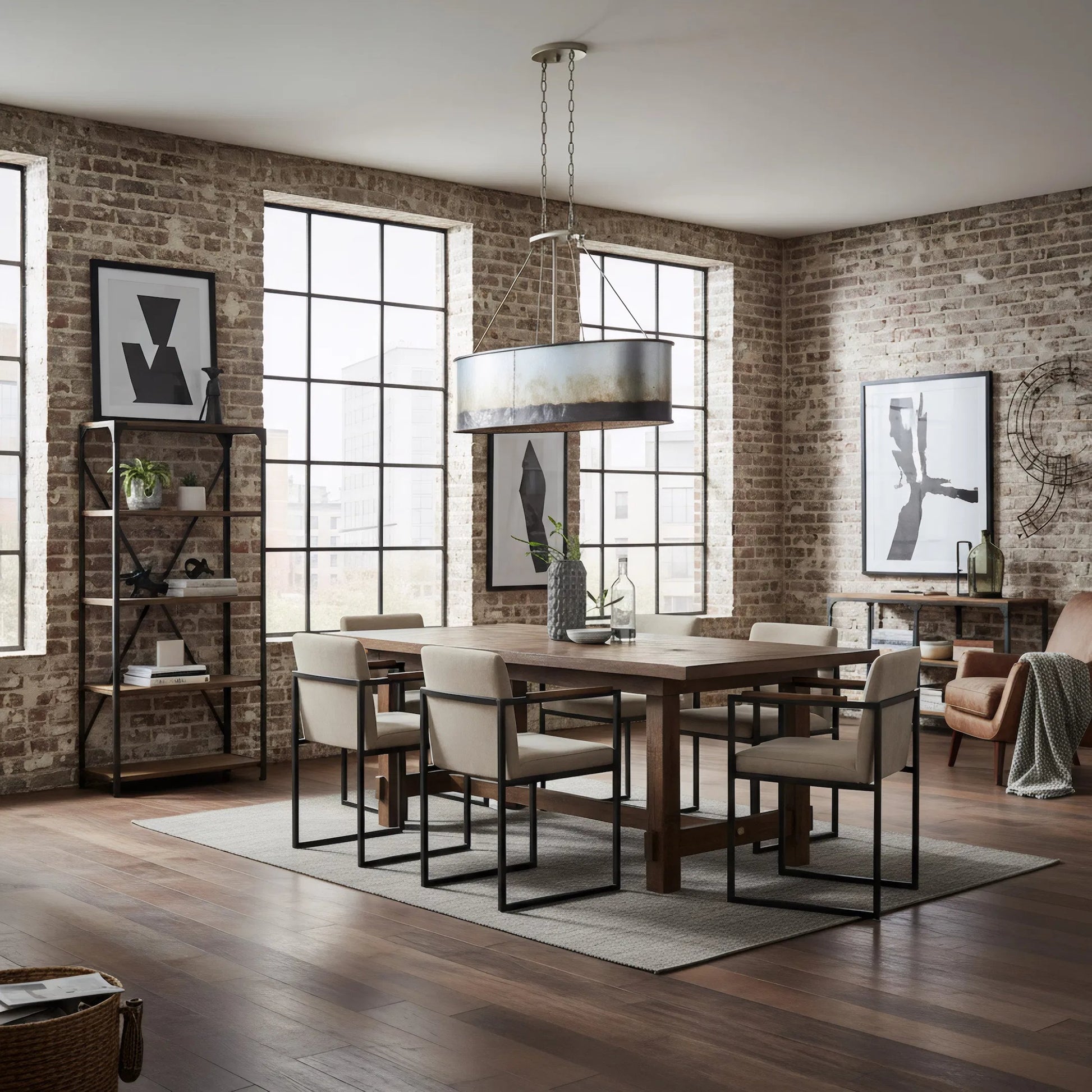 Cannery 5 Light Linear by Varaluz. Made from galvanized steel in a unique style.