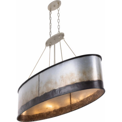 Cannery 5 Light Linear by Varaluz. Made from galvanized steel in a unique style.