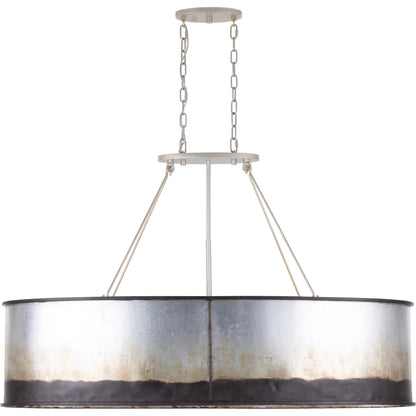 Cannery 5 Light Linear by Varaluz. Made from galvanized steel in a unique style.