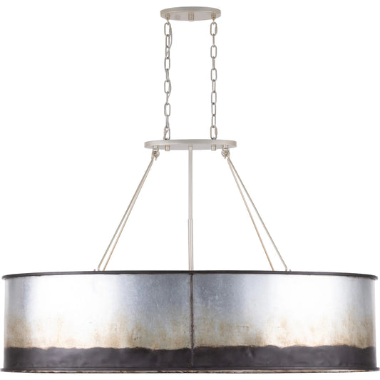 Cannery 5 Light Linear by Varaluz. Made from galvanized steel in a unique style.