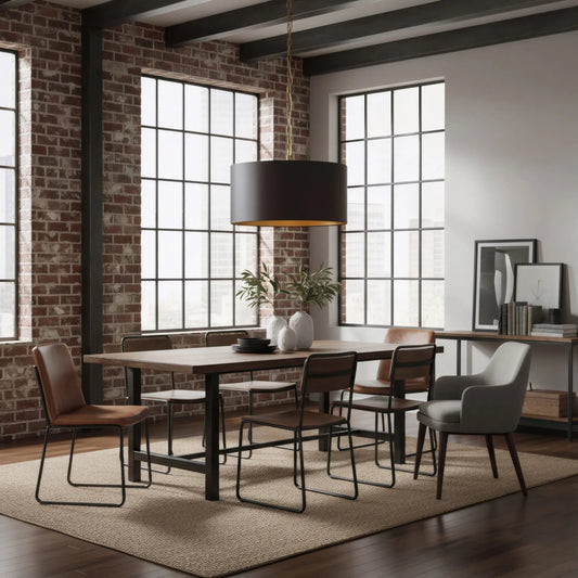 Cannery 4 Light Drum Pendant by Varaluz in bronze, brown. Made from galvanized steel in a unique style.
