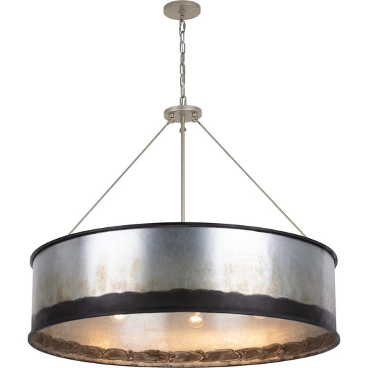 Cannery 6 Light Pendant by Varaluz. Made from galvanized steel in a unique style.