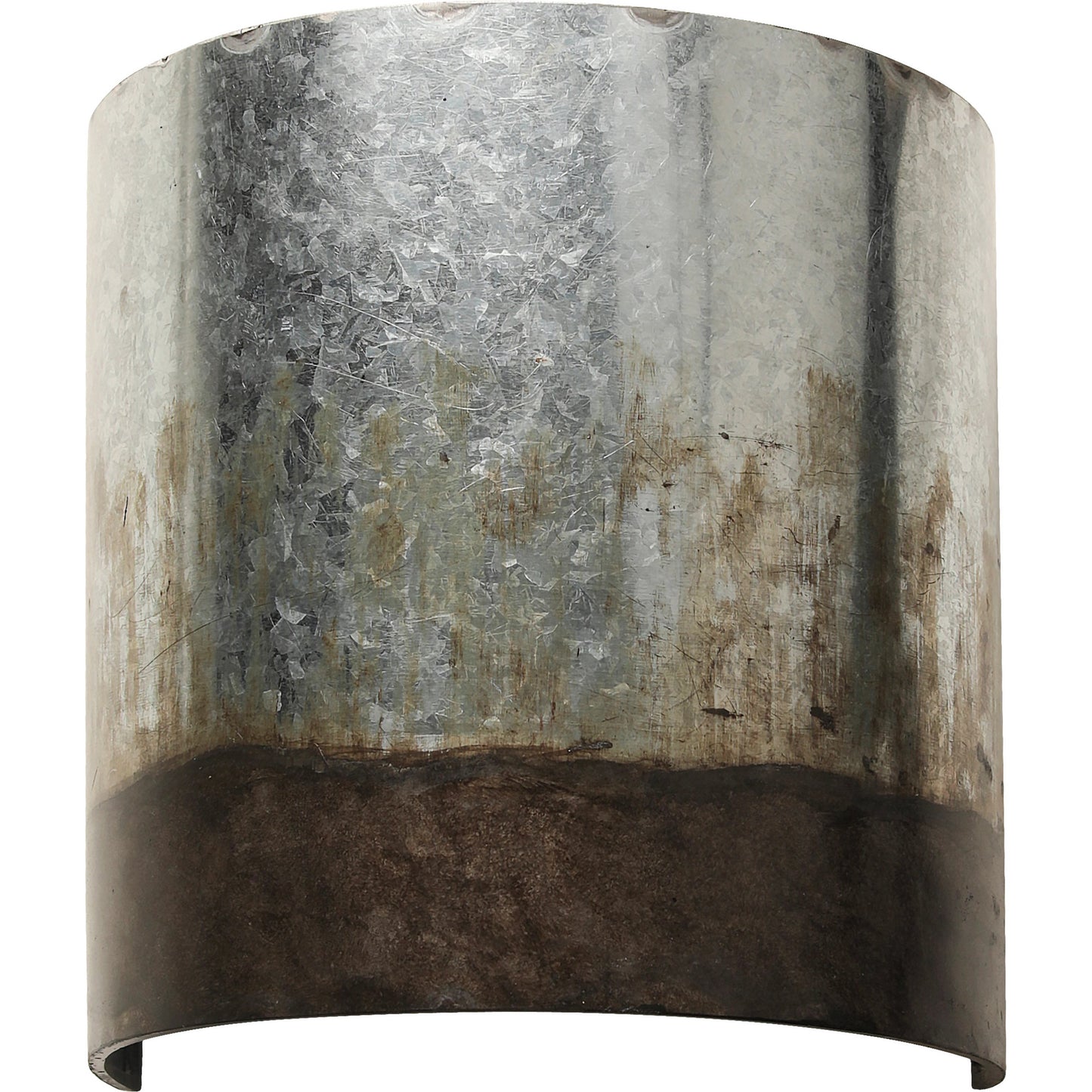 004 SR-817637 | Additional Silo | Cannery 1-Light Wall Sconce by Varaluz in ombre galvanized. Made from ombre galvanized in a modern style.