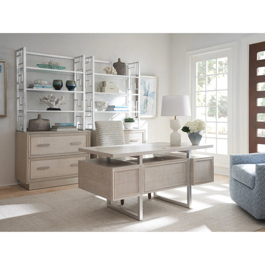 Wheaton Hutch by Lexington in gray. Made from unique in a unique style.