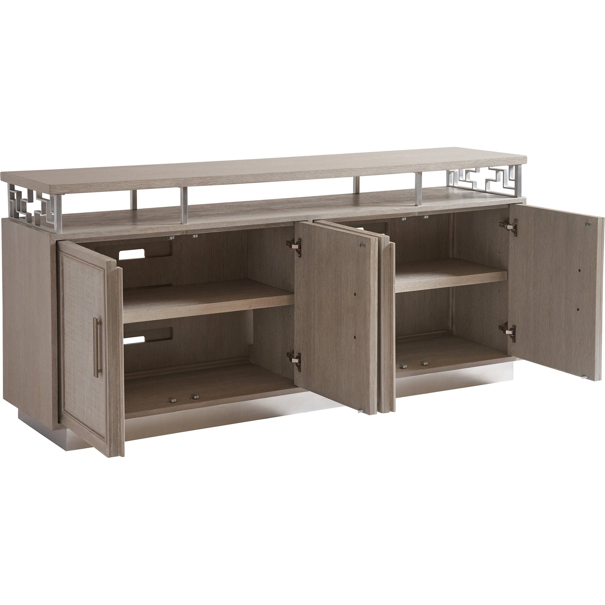 Oakbrook Media Console by Sligh in gray. Made from unique in a transitional style.