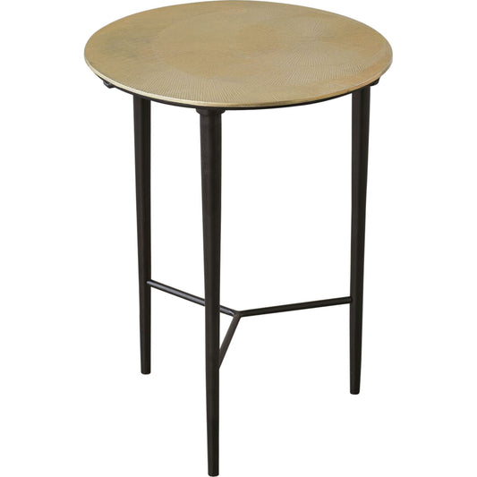 Circle Etched Accent Table by Global Views. Made from aluminium, iron in a modern style.