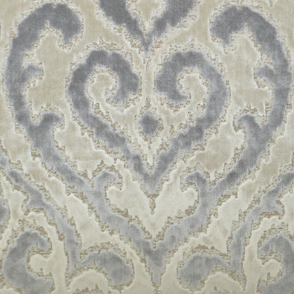 Sirocco Pillow by DV Kap Home in grey. Made from 50% viscose, 35% polyester, 15% cotton in a traditional style.