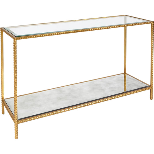 Stud Console Table by Global Views. Made from aluminum, glass in a unique style.