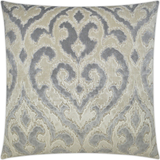 Sirocco by DV Kap Home in ivory, cream, gray. Made from 50% viscose, 35% polyester, 15% cotton in a transitional style.