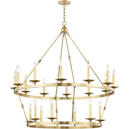 Allendale 20 Light Chandelier by Hudson Valley. Made from steel in a transitional style.
