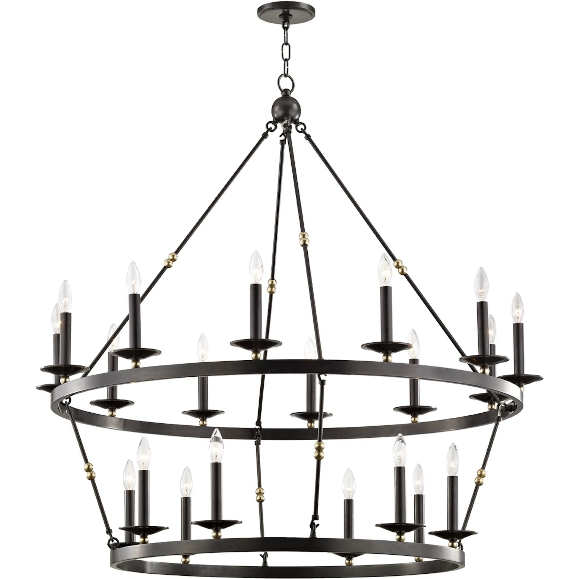 Allendale 20 Light Chandelier by Hudson Valley. Made from steel in a transitional style.