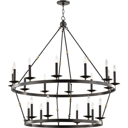 Allendale 20 Light Chandelier by Hudson Valley. Made from steel in a transitional style.