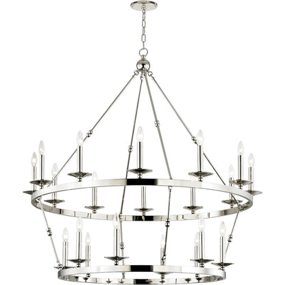 Allendale 20 Light Chandelier by Hudson Valley. Made from steel in a transitional style.