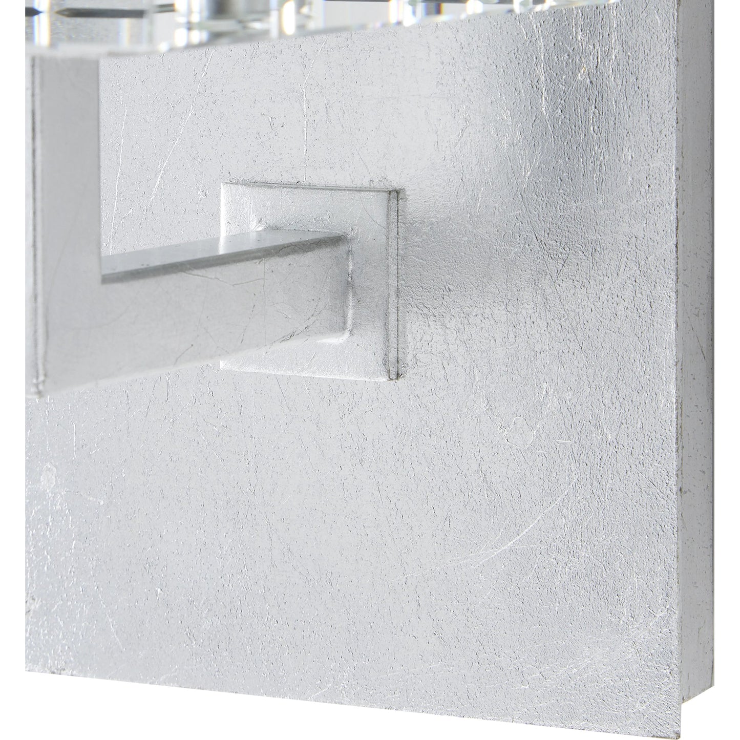 003 SI-1924231 | Additional Silo | Valerio Wall Sconce by Currey and Company in silver leaf. Made from metal, optic crystal in a transitional style.