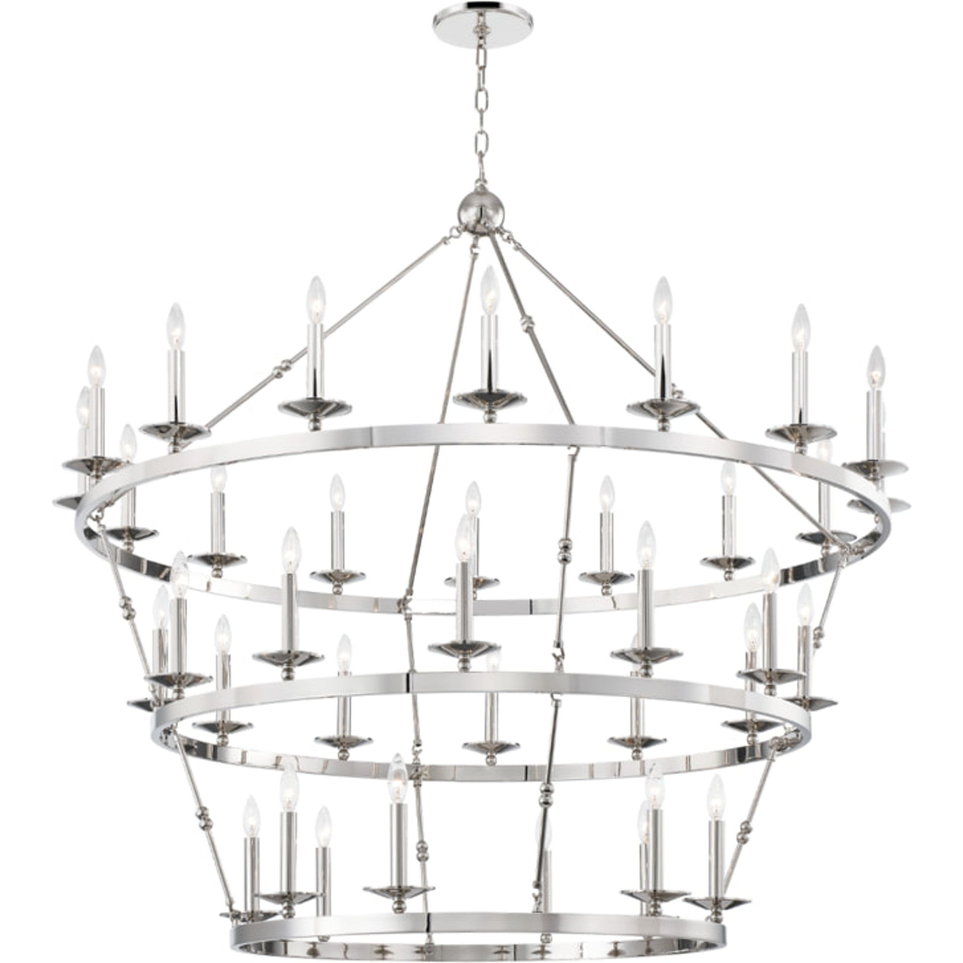 Allendale 36 Light Chandelier by Hudson Valley. Made from steel in a traditional style.
