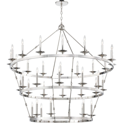 Allendale 36 Light Chandelier by Hudson Valley. Made from steel in a traditional style.