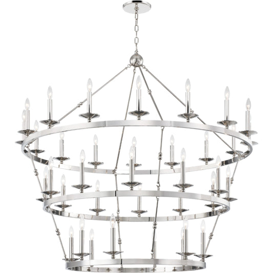 Allendale 36 Light Chandelier by Hudson Valley. Made from steel in a traditional style.