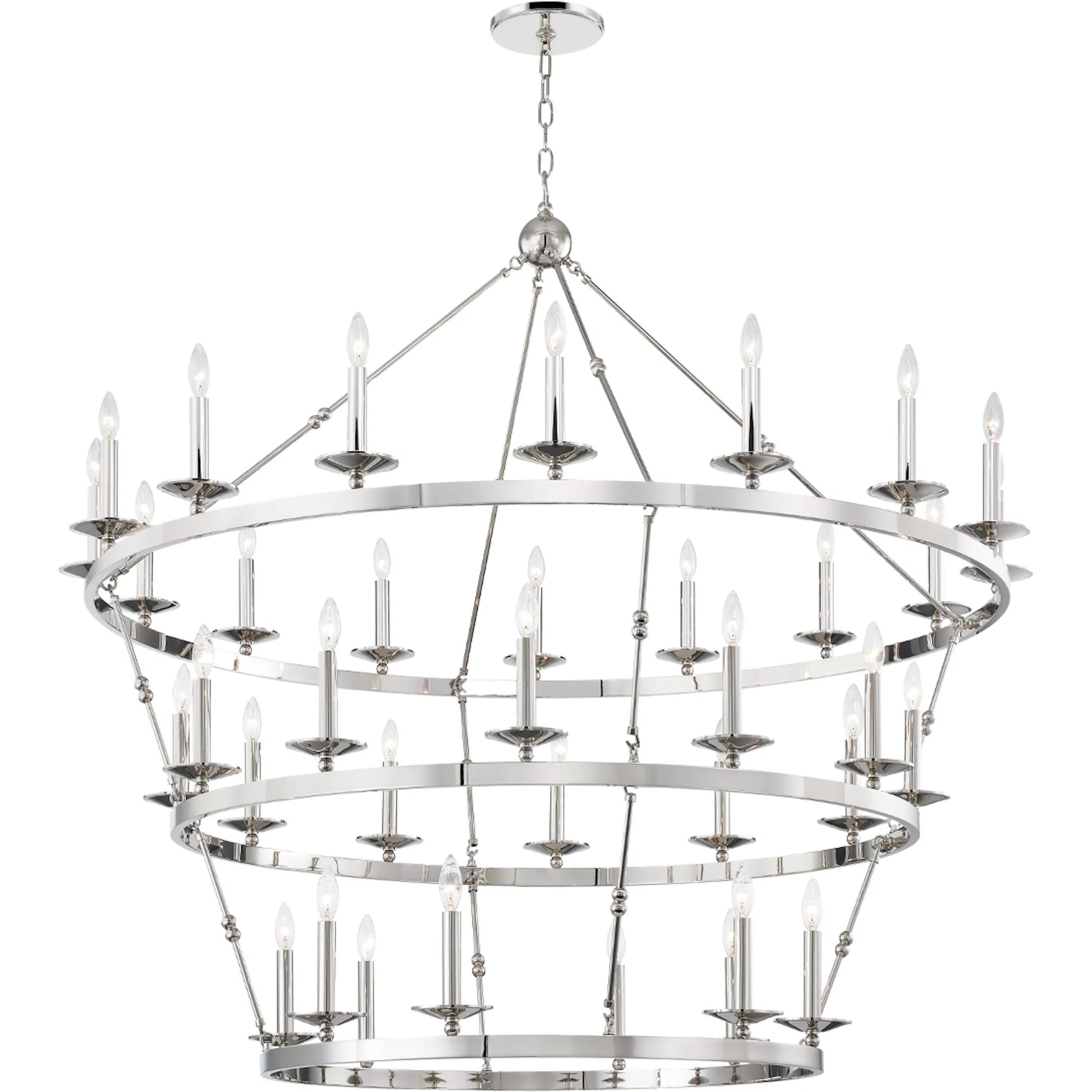 Allendale 36 Light Chandelier by Hudson Valley. Made from steel in a traditional style.