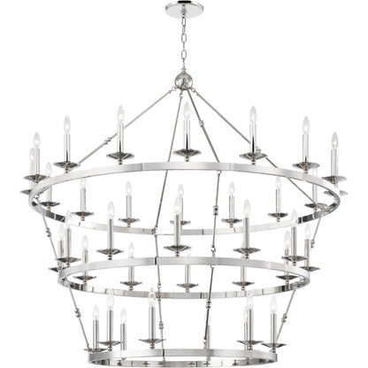 Allendale 36 Light Chandelier by Hudson Valley. Made from steel in a traditional style.