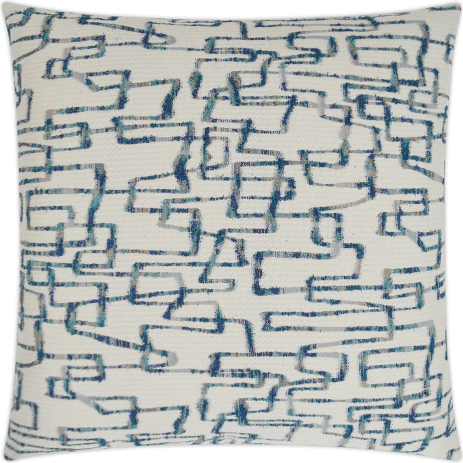 Da Vinci Pillow by DV Kap Home in lapis. Made from 100% polyester in a transitional style.