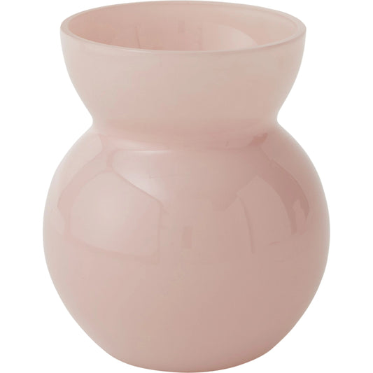 Glenna Vase by Accent Decor in light-pink. Made from glass in a modern style.