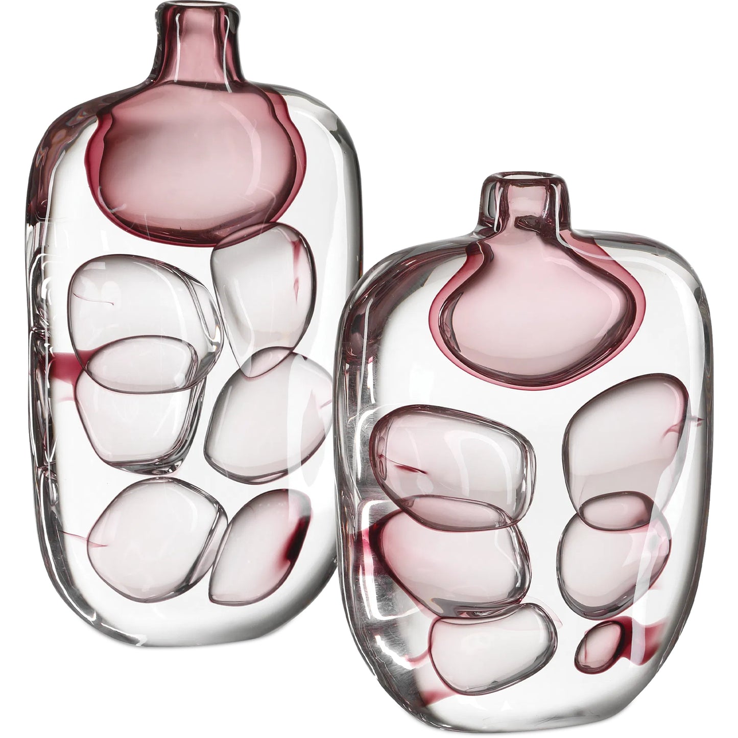 005 SI-2387181 | Additional Silo | Vicolino Vase by Currey and Company in clear, purple. Made from glass in a eclectic & global style.