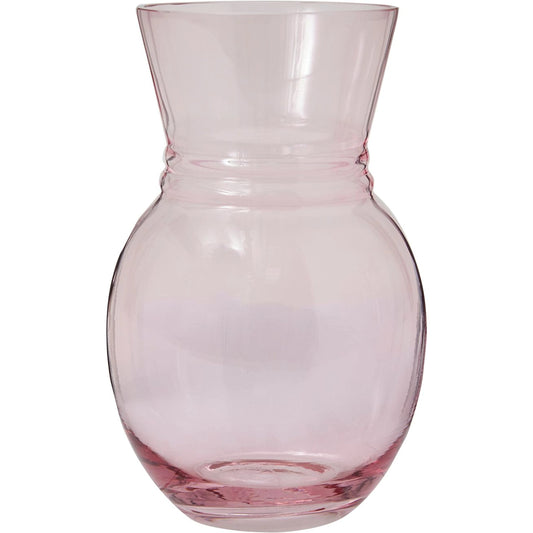 Full Bloom Vase by Accent Decor in pink. Made from glass in a modern style.