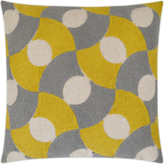 Like It Loud by DV Kap Home in yellow. Made from 70% polyester, 30% linen, embroidery: 100% polyester in a modern style.