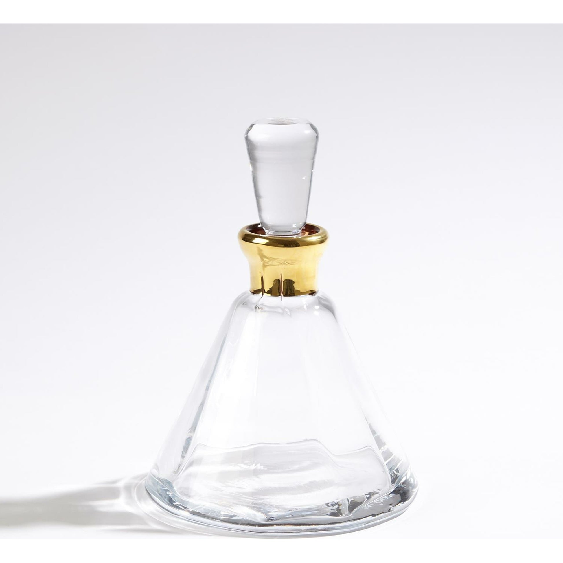 Cone Decanter by Global Views. Made from glass in a transitional style.