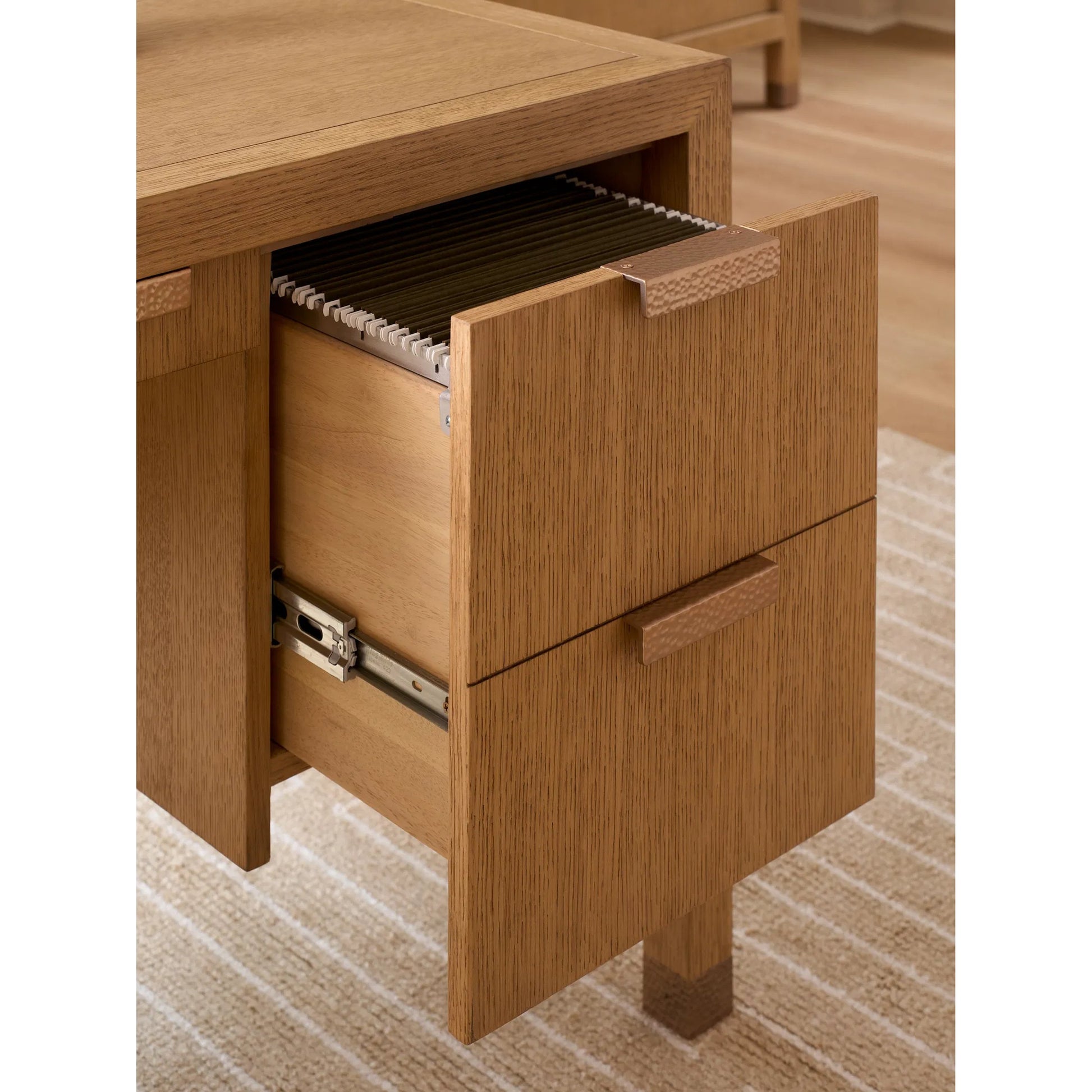 Morella Writing Desk by Sligh in tan. Made from white oak in a unique style.
