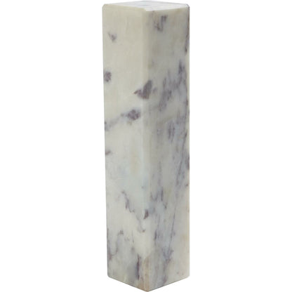 4" Marble Mini Pedestals by Global Views. Made from white banswara marble in a transitional style.
