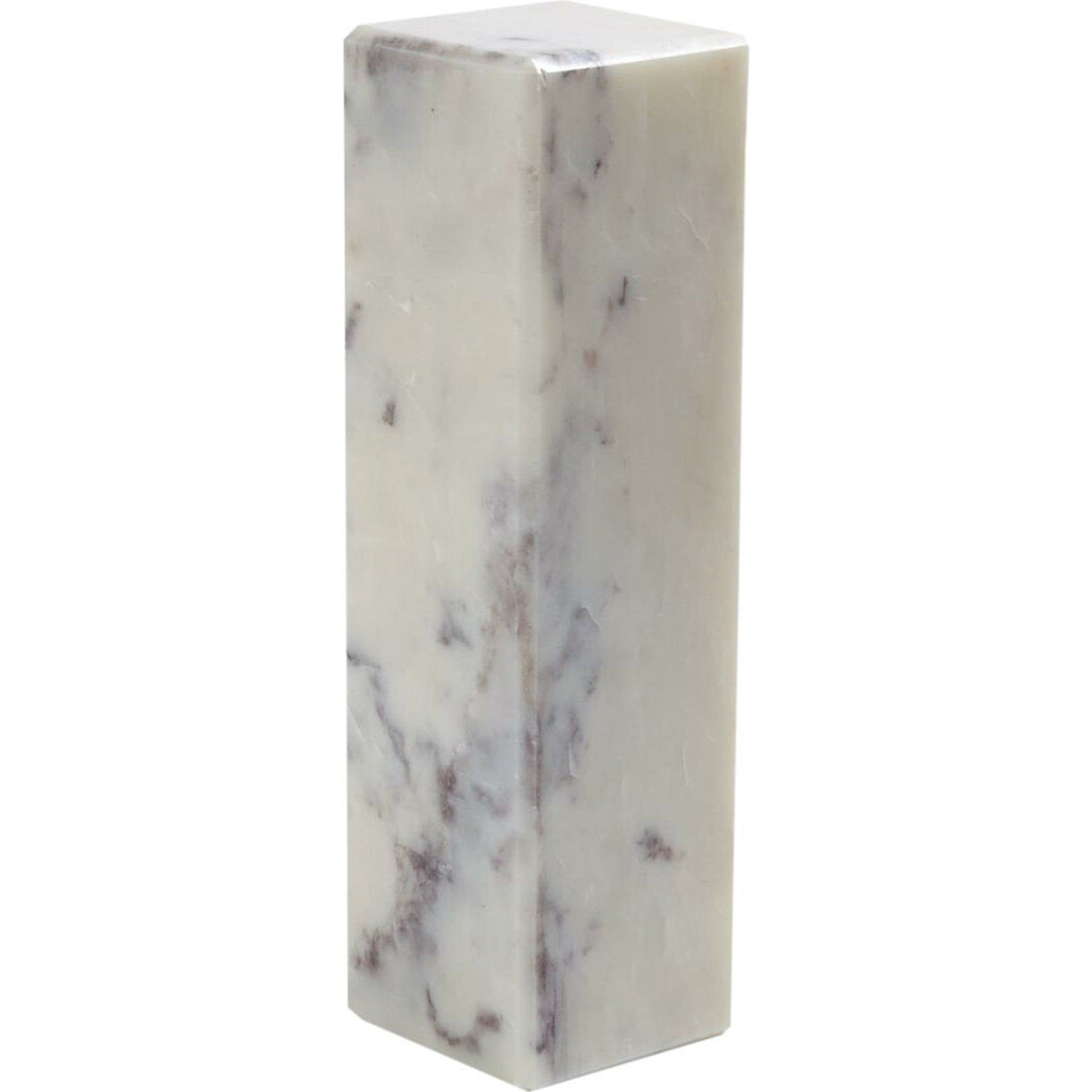 4" Marble Mini Pedestals by Global Views. Made from white banswara marble in a transitional style.