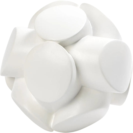 Mayet Sculpture by Global Views in matte white. Made from ceramic in a modern style.