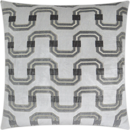 Ravello Pillow by DV Kap Home in grey. Made from 65% viscose, 35% polyester in a unique style.