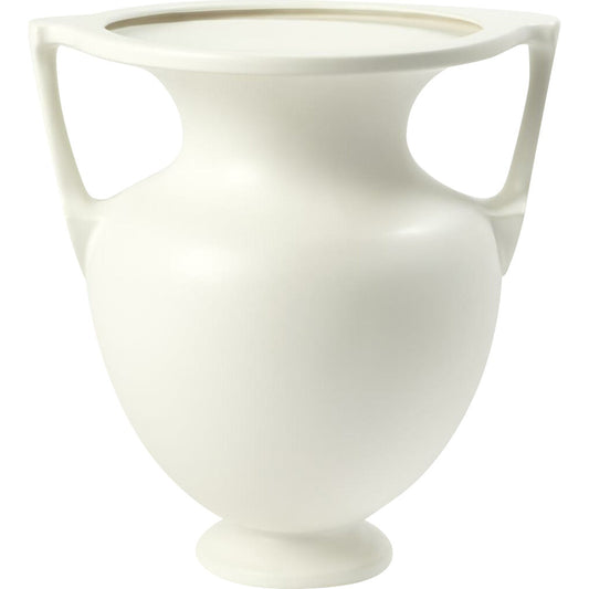 Grecian Amphora by Global Views in matte white. Made from ceramic in a eclectic & global style.