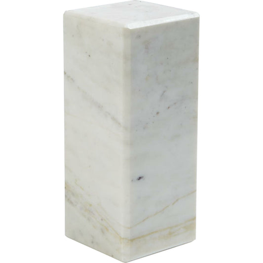 5" Marble Mini Pedestals by Global Views. Made from white banswara marble in a transitional style.