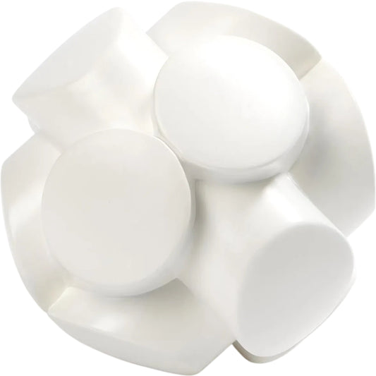Mayet Sculpture by Global Views in matte white. Made from ceramic in a modern style.