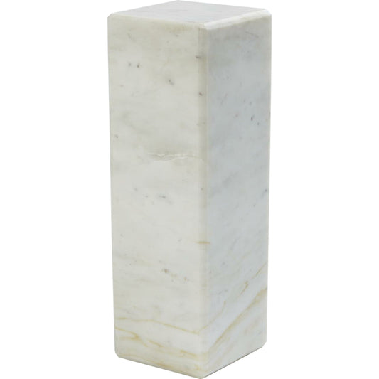 5" Marble Mini Pedestals by Global Views. Made from white banswara marble in a transitional style.