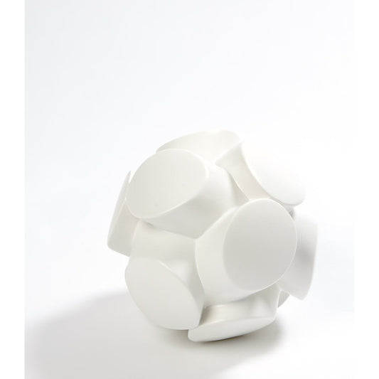 Mayet Sculpture by Global Views in matte white. Made from ceramic in a modern style.