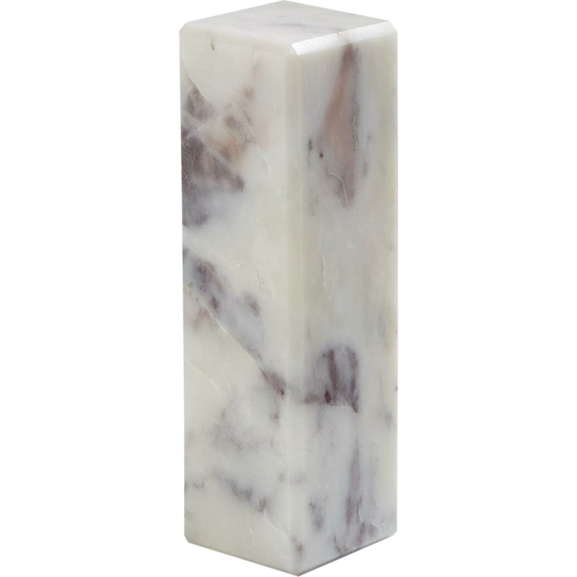 3" Marble Mini Pedestal by Global Views. Made from white banswara marble in a transitional style.