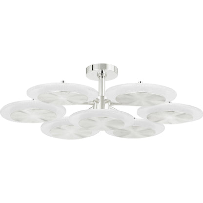 Topaz Chandelier by Corbett. Made from steel in a modern style.