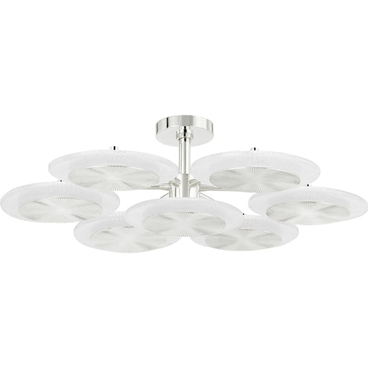 Topaz Chandelier by Corbett. Made from steel in a modern style.