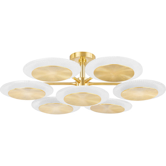 Topaz Chandelier by Corbett. Made from steel in a modern style.